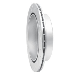 Mazda MPV Brake Rotor (1) - Rear Right - R1 Concepts - Drilled & Slotted - Silver - `92-`06